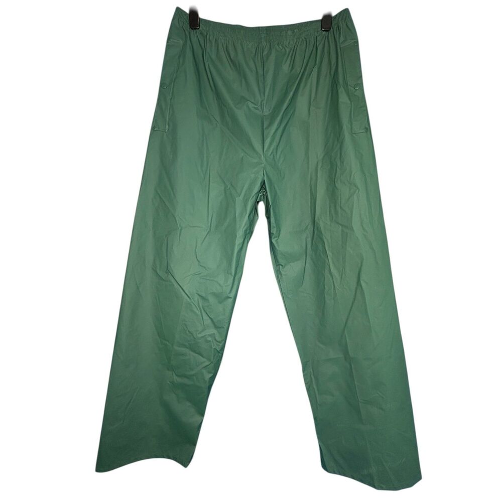 Bass Pro Shops Unisex Green Rain Pants XL Waterproof Fishing Outdoors Utility